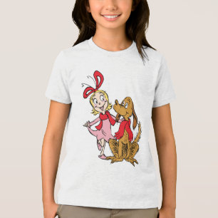 T-shirt En Tri-matière Cindy Lou Who et Max le Chien