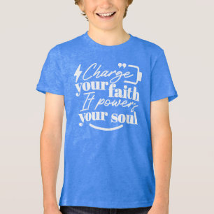 T-shirt En Tri-matière Citation Chrétienne Motivationnelle – Rechargez Vo