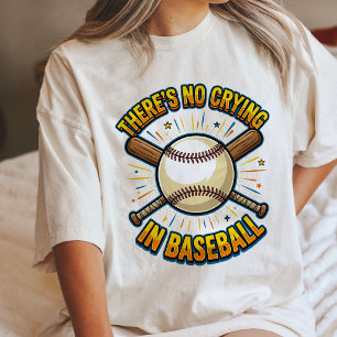 T-shirt En Tri-matière Citation De Baseball : Pas De Larmes