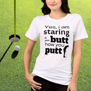 T-shirt En Tri-matière Citation de golf amusante à regarder à ma Butt ou 