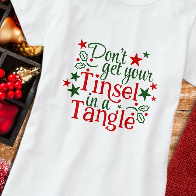 T-shirt En Tri-matière Citation de Noël amusante Red Green Tinsel (Créateur téléchargé)