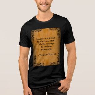 T-shirt En Tri-matière Citation de Winston Churchill; Succès et Stucco
