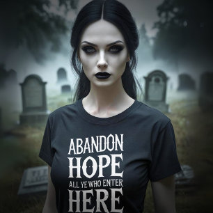 T-shirt En Tri-matière Citation d'Halloween Abandon Hope Tri-Blend