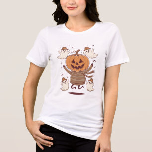 T-shirt En Tri-matière Citrouille dansant et amis fantômes - Halloween Fu