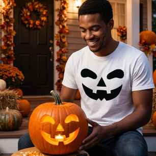 T-shirt En Tri-matière Citrouille d'Halloween Jack O Lantern