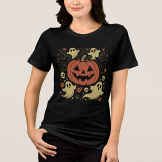 T-shirt En Tri-matière Citrouille fantôme Halloween