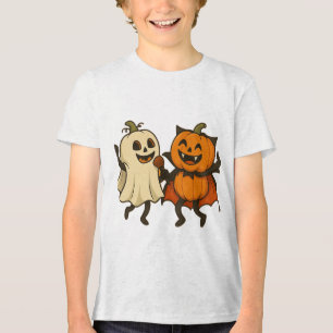 T-shirt En Tri-matière Citrouilles dansants en costumes d'Halloween - Fun