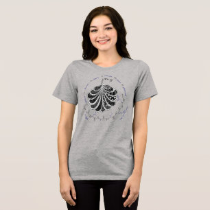 T-shirt En Tri-matière CLAIRE peptide, paon avec texte personnalisé, clai