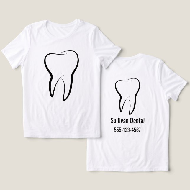 T-shirt En Tri-matière Clinique dentaire Dentistry Business Médicale (Design Recto & Verso)