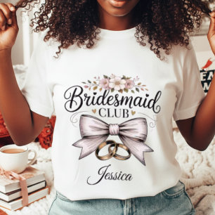 T-shirt En Tri-matière Club des Demoiselles d'Honneur Coquette Fleurie Nœ