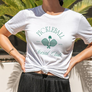 T-shirt En Tri-matière Club Social de Pickleball Féminin