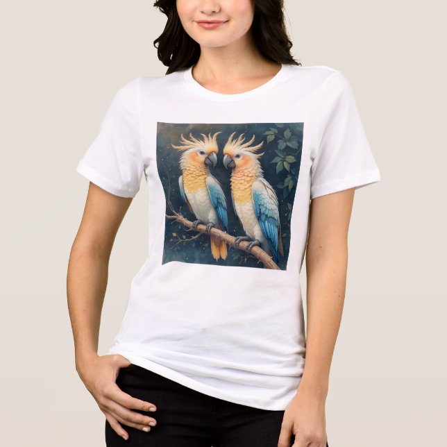 T-shirt En Tri-matière Cockatoo Parrot Couple (Recto)