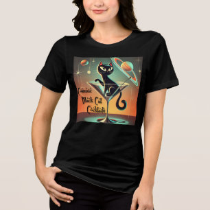 T-shirt En Tri-matière Cocktails de chat noir cosmique futuriste atomique