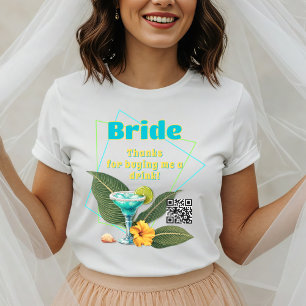 T-shirt En Tri-matière Code QR des mariées de la fête de bachelorette tro