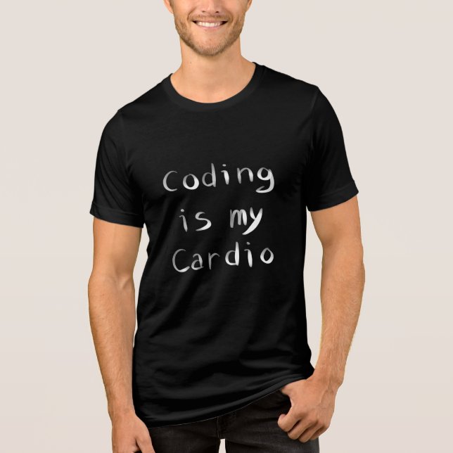 T-shirt En Tri-matière Coding est mon Coder programmeur Cardio Funny (Recto)