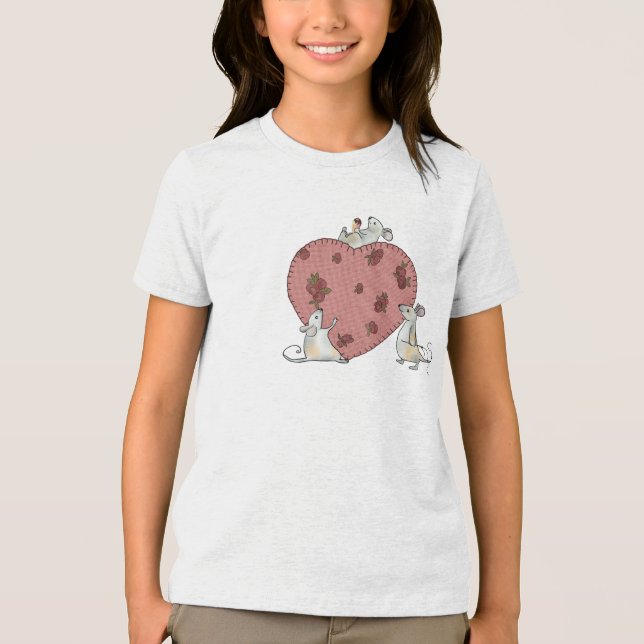 T-shirt En Tri-matière Cœur de rose (Recto)