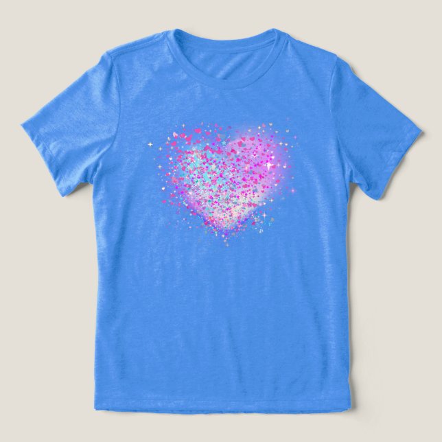 T-shirt En Tri-matière Coeur étincelant (Design Recto)
