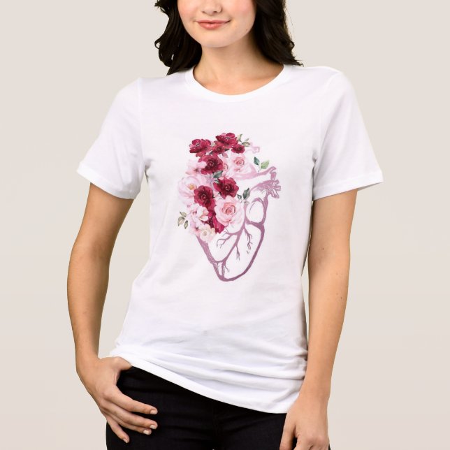 T-shirt En Tri-matière Coeur rose (Recto)
