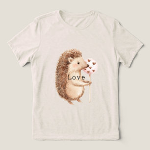 T-shirt En Tri-matière Cœurs d'amour de hérisson mignon