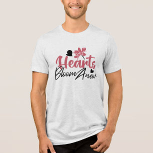 T-shirt En Tri-matière Coeurs fleurissent à nouveau - Citation Florale In