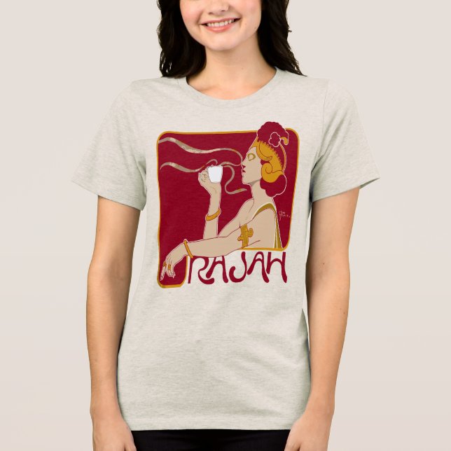 T-shirt En Tri-matière Coffee Drinker Cafés Rajah. Henri Meunier, 1897  (Recto)