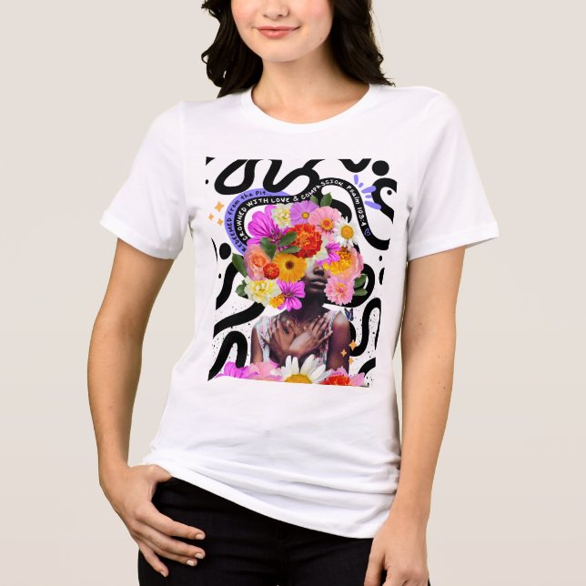 T-shirt En Tri-matière Collage numérique racheté et couronné Art chrétien (Recto)