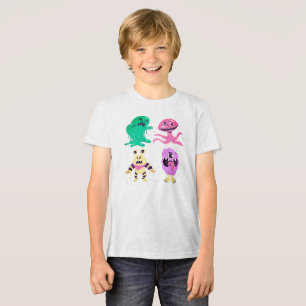 T-shirt En Tri-matière Collection de personnages d'Halloween plats – Dess