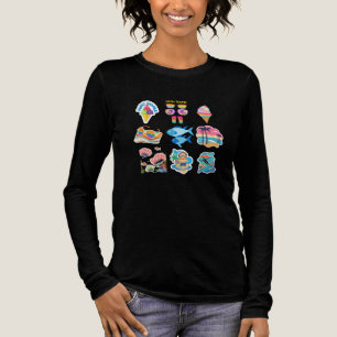T-shirt En Tri-matière Collection de timbres d'été côtiers en pastels
