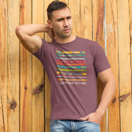 T-shirt En Tri-matière Colorful Vintage Skis Custom Message Graphic