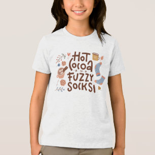 T-shirt En Tri-matière Conception de cacao chaud et de chaussettes moelle