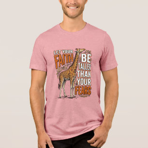 T-shirt En Tri-matière Conception de chemise inspirante vintage girafe Fa