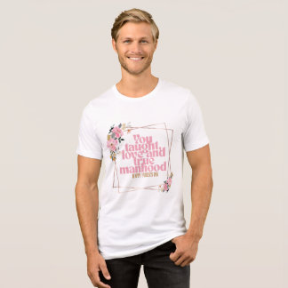 T-shirt En Tri-matière Conception de citation florale de la fête des père