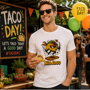 T-shirt En Tri-matière Conception de dessin animé "NinJaco" de Ninja Taco