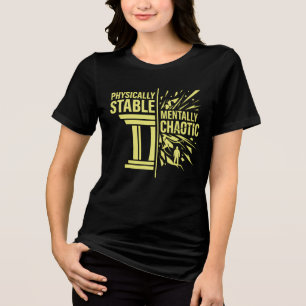 T-shirt En Tri-matière Conception de dualité physiquement stable mentalem