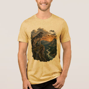 T-shirt En Tri-matière Conception de la majestueuse wilderness du loup de