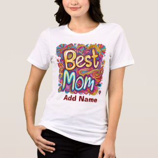 T-shirt En Tri-matière Conception de la meilleure maman colorée - Cadeau