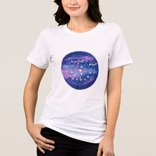 T-shirt En Tri-matière Conception de lune de galaxie minimale   Art esthé