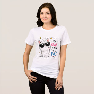 T-shirt En Tri-matière Conception de lunettes de soleil Cool Cat