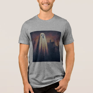 T-shirt En Tri-matière Conception de peinture de fantôme d'Halloween rust