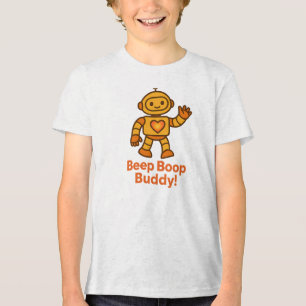 T-shirt En Tri-matière Conception de robot mignon Beep Boop Buddy