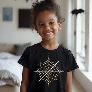T-shirt En Tri-matière Conception d'or de toile d'araignée de Halloween