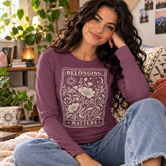T-shirt En Tri-matière Conception florale botanique Belonging Matters