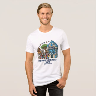 T-shirt En Tri-matière Conservation de l'eau La véritable richesse du mon