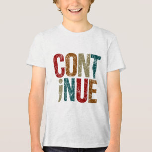 T-shirt En Tri-matière Continuer le message positif Semicolon Santé menta