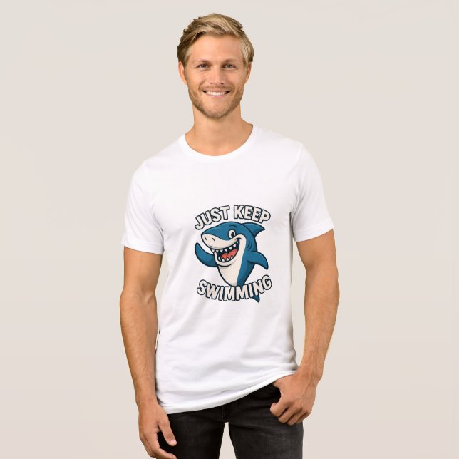 T-shirt En Tri-matière Continuez À Nager (Recto plein)