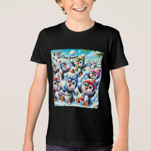 T-shirt En Tri-matière Cool, Amusez-Vous - Penguin Snowball Combat