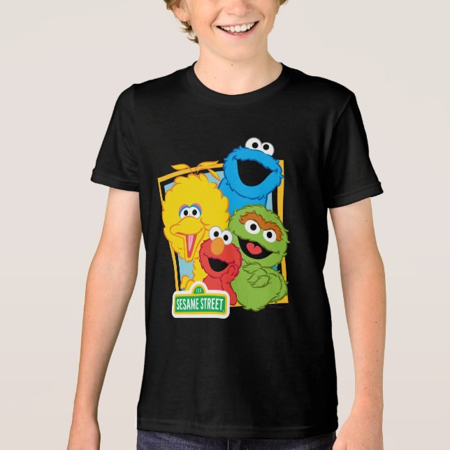 T-shirt En Tri-matière Copains de Sesame Street (Recto)