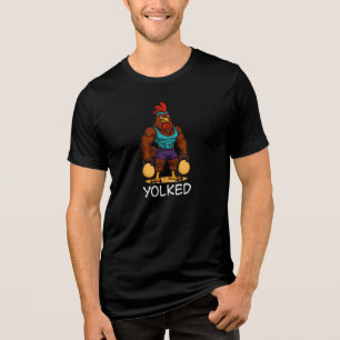 T-shirt En Tri-matière Coq Yolké – Kettlebell de Poulet Fort Drôle