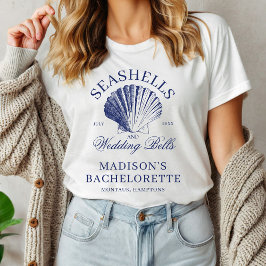 T-shirt En Tri-matière Coquillages & Cloches de Mariage Enterrement de Vi