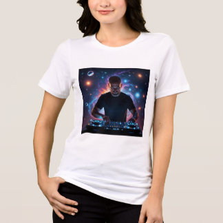 T-shirt En Tri-matière Cosmic DJ : Mixer la musique de l'univers”